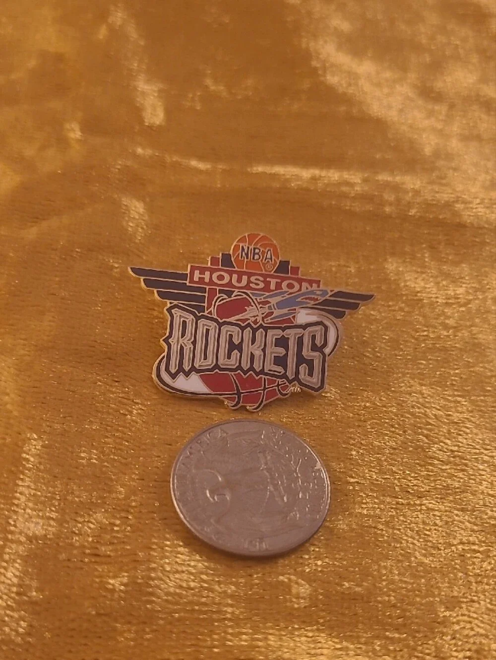 Houston Rockets NBA Enamel Pin - Red, White & Blue Design